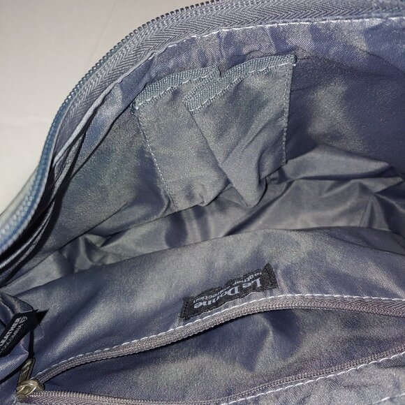 Le Donne Leather Collection Genuine Leather Hobo Baguette Purse Dark Grey OS - Picture 8 of 8